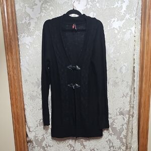 Yoki Black Cardigan Sweater